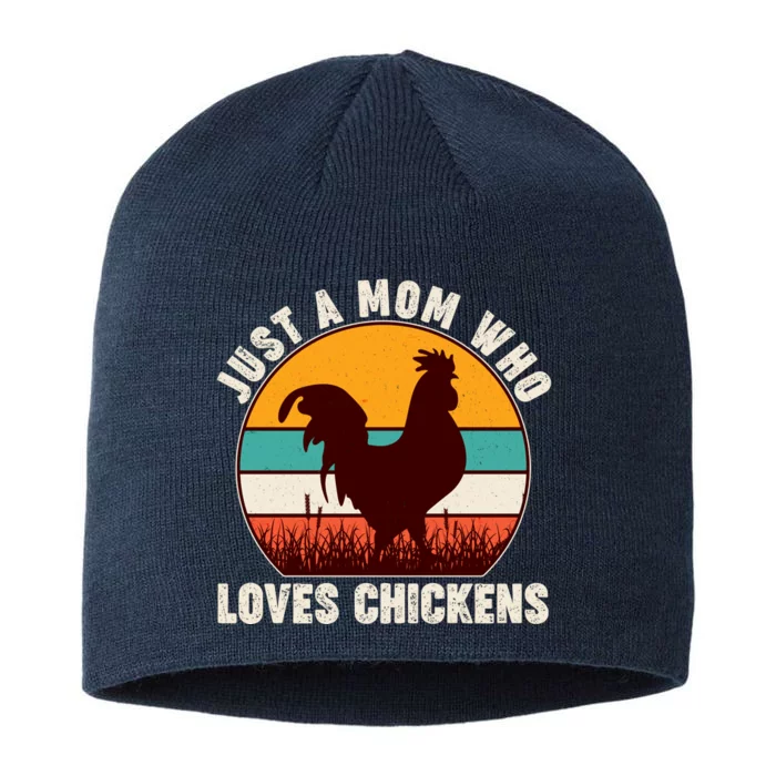 Vintage Just A Mom Who Loves Chickens 8 1/2in Sustainable Knit Beanie