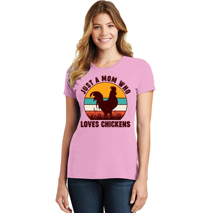 Vintage Just A Mom Who Loves Chickens Women's T-Shirt