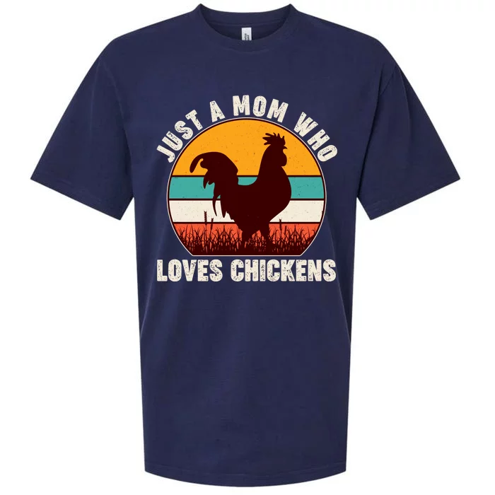 Vintage Just A Mom Who Loves Chickens Sueded Cloud Jersey T-Shirt