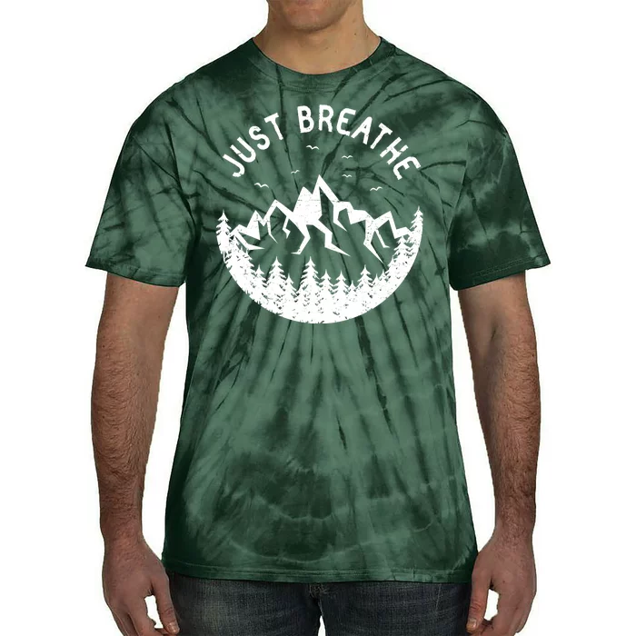 Vintage Just Breathe Nature Adventure Tie-Dye T-Shirt