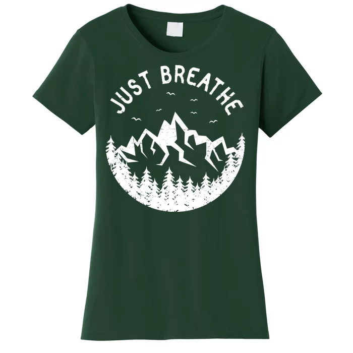 Vintage Just Breathe Nature Adventure Women's T-Shirt