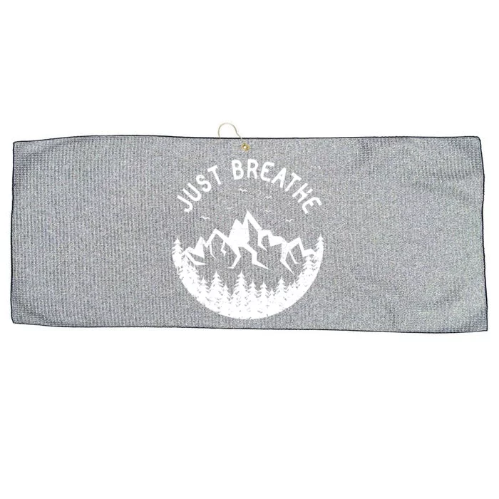 Vintage Just Breathe Nature Adventure Large Microfiber Waffle Golf Towel