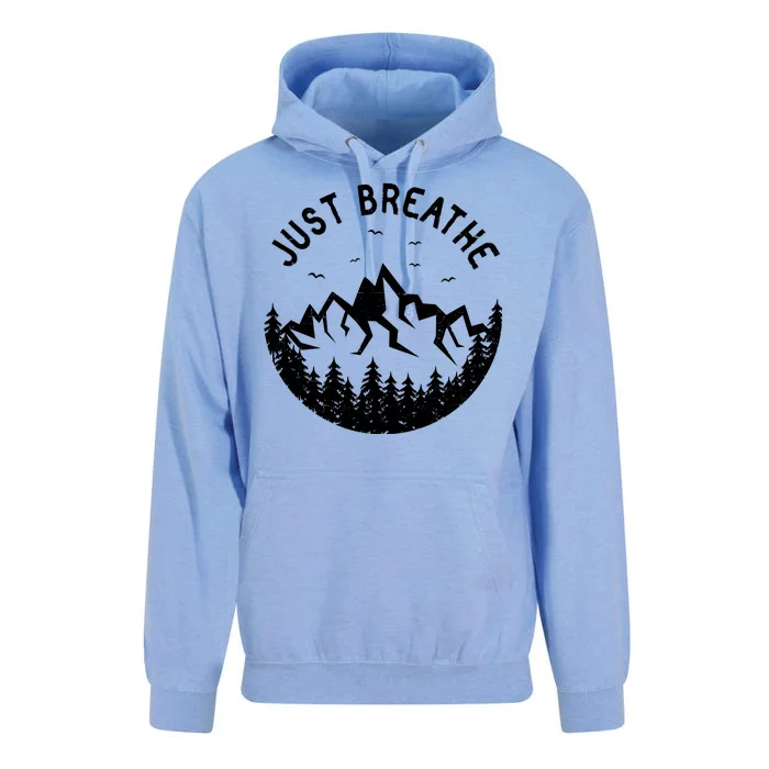 Vintage Just Breathe Nature Adventure Unisex Surf Hoodie