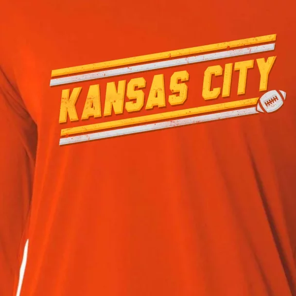 Vintage Kansas City Football Cooling Performance Long Sleeve Crew