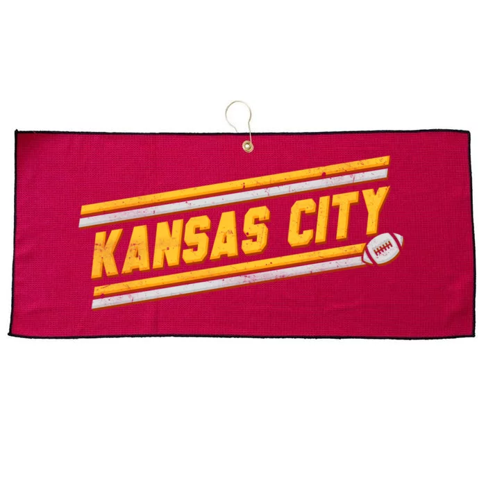 Vintage Kansas City Football Large Microfiber Waffle Golf Towel