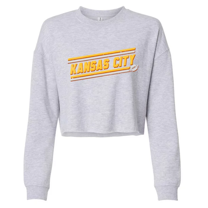 Vintage Kansas City Football Cropped Pullover Crew