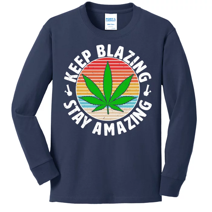 Vintage Keep Blazing Stay Amazing Kids Long Sleeve Shirt