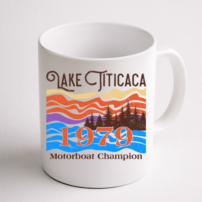 Vintage Lake Titicaca 1979 Motorboat Champion Front & Back Coffee Mug