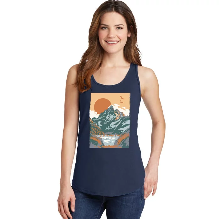 Vintage Landscape Ladies Essential Tank