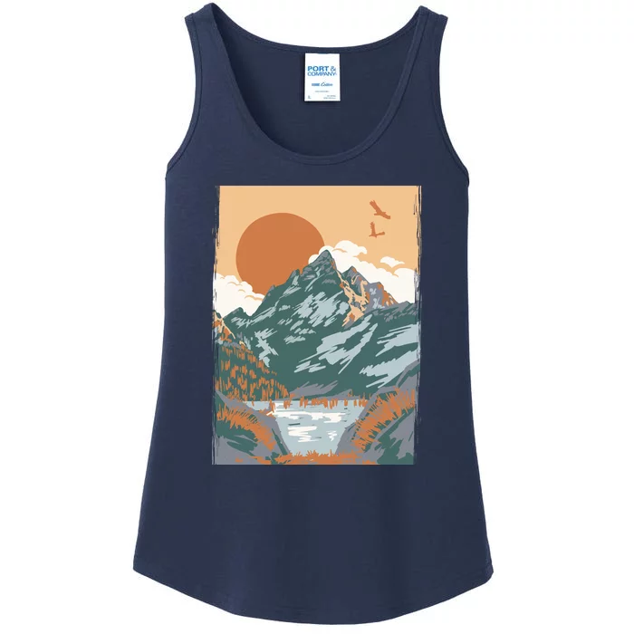 Vintage Landscape Ladies Essential Tank