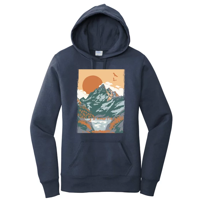 Vintage Landscape Women's Pullover Hoodie