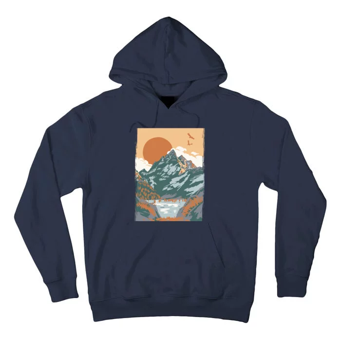 Vintage Landscape Tall Hoodie