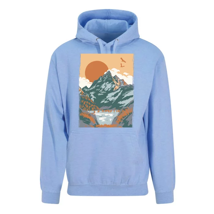 Vintage Landscape Unisex Surf Hoodie