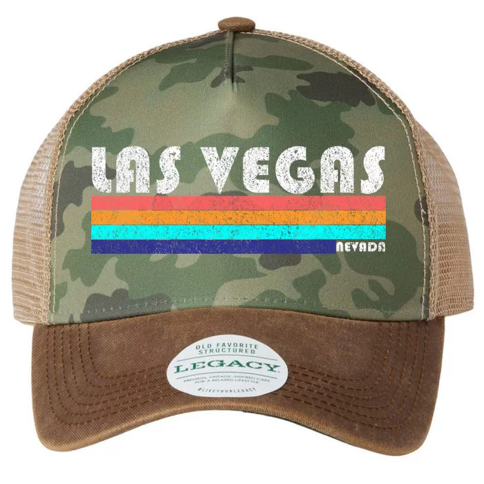 Vintage Las Vegas Nevada Stripe Logo Legacy Tie Dye Trucker Hat