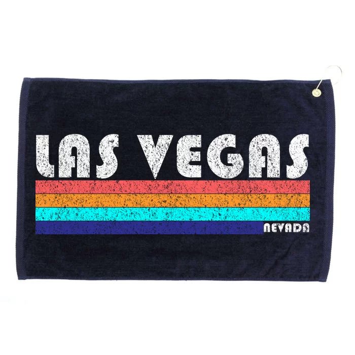 Vintage Las Vegas Nevada Stripe Logo Grommeted Golf Towel