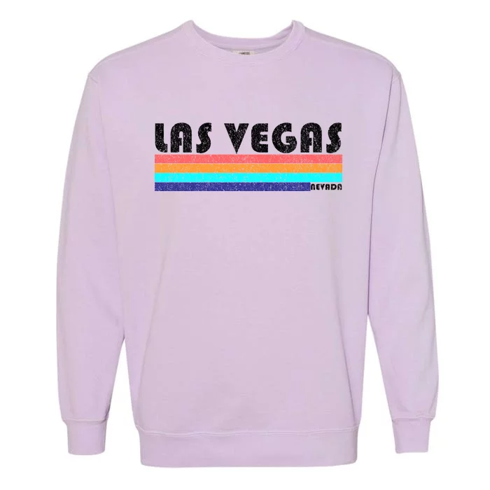 Vintage Las Vegas Nevada Stripe Logo Garment-Dyed Sweatshirt