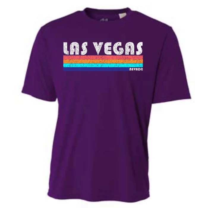 Vintage Las Vegas Nevada Stripe Logo Cooling Performance Crew T-Shirt