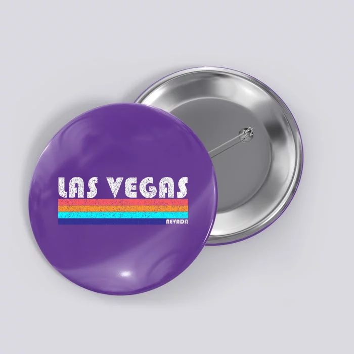 Vintage Las Vegas Nevada Stripe Logo Button