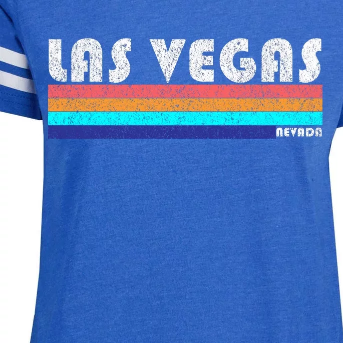 Vintage Las Vegas Nevada Stripe Logo Enza Ladies Jersey Football T-Shirt