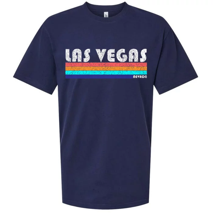 Vintage Las Vegas Nevada Stripe Logo Sueded Cloud Jersey T-Shirt