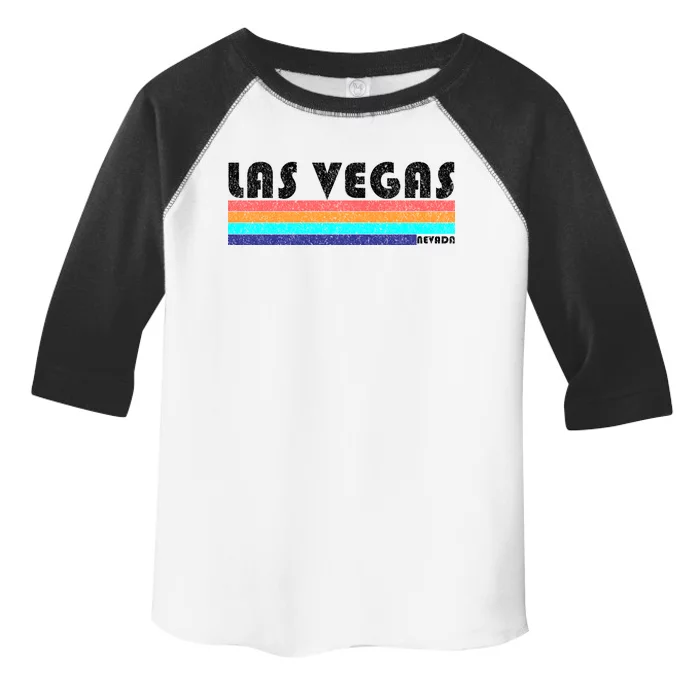 Vintage Las Vegas Nevada Stripe Logo Toddler Fine Jersey T-Shirt