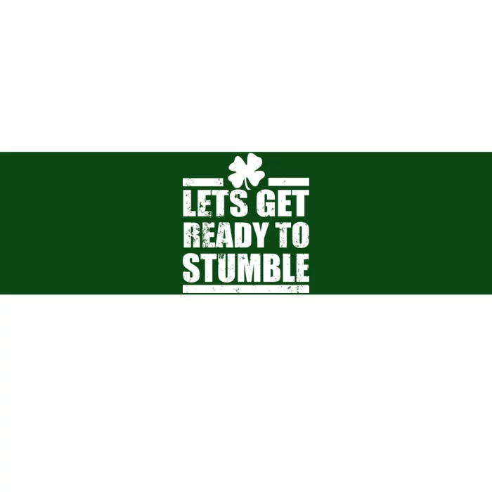 Vintage Let's Get Ready To Stumble Irish Bumper Sticker