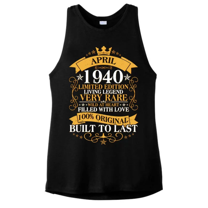 Vintage Limited Edition April 1940 Birthday Ladies Tri-Blend Wicking Tank