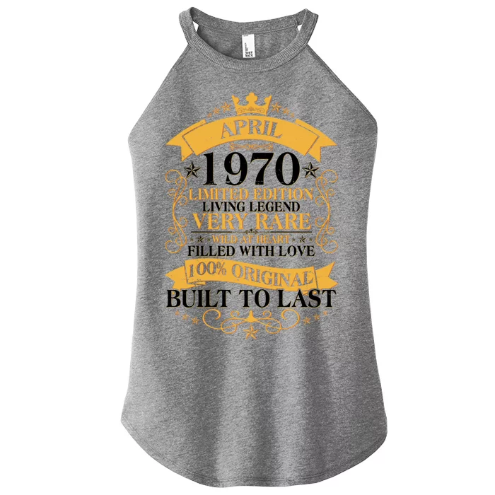 Vintage Limited Edition April 1970 Birthday Women’s Perfect Tri Rocker Tank