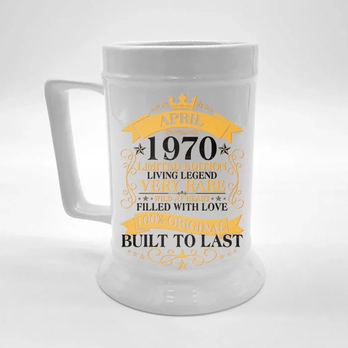 Vintage Limited Edition April 1970 Birthday Front & Back Beer Stein