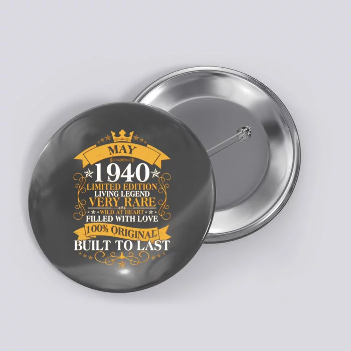 Vintage Limited Edition May 1940 Birthday Button