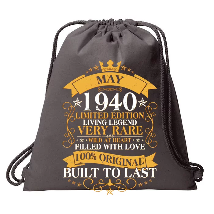 Vintage Limited Edition May 1940 Birthday Drawstring Bag