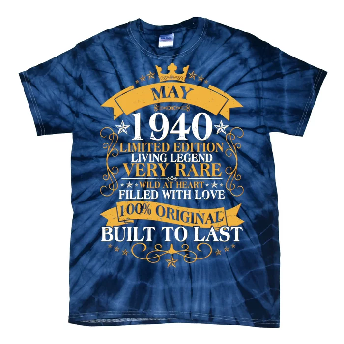 Vintage Limited Edition May 1940 Birthday Tie-Dye T-Shirt