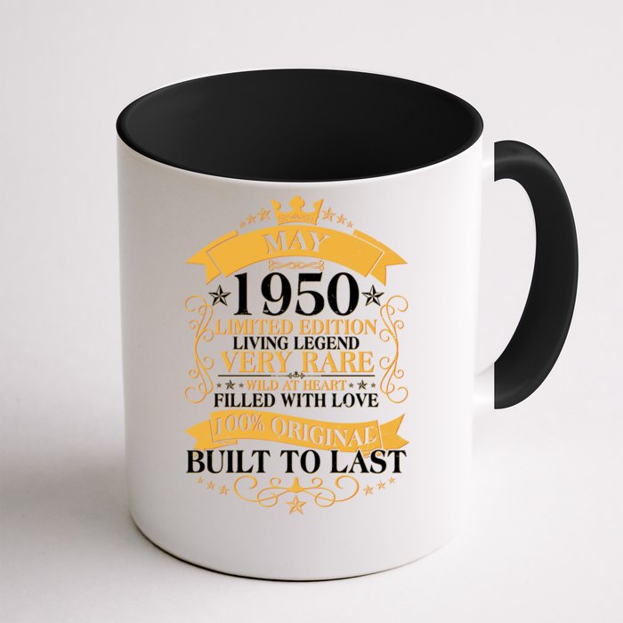 Vintage Limited Edition May 1950 Birthday Front & Back Coffee Mug