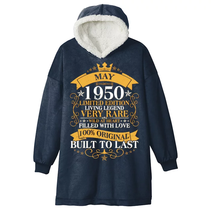 Vintage Limited Edition May 1950 Birthday Hooded Wearable Blanket