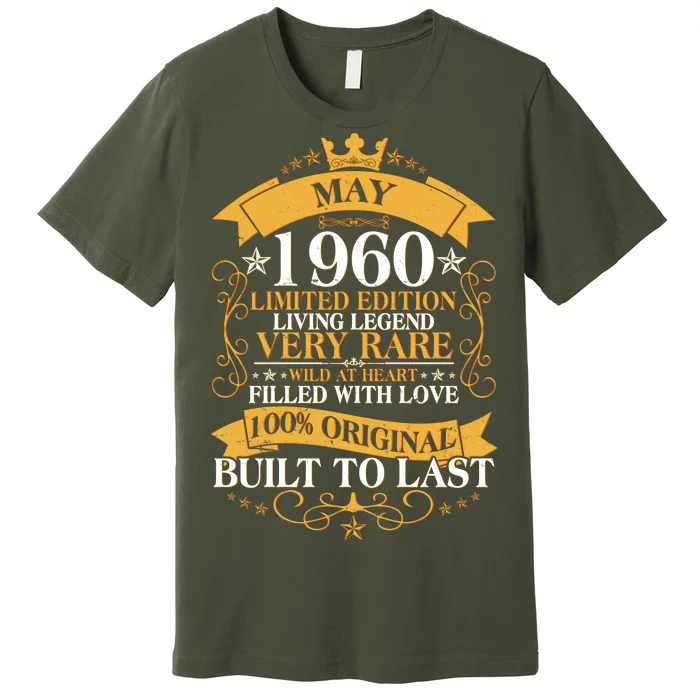 Vintage Limited Edition May 1960 Birthday Premium T-Shirt