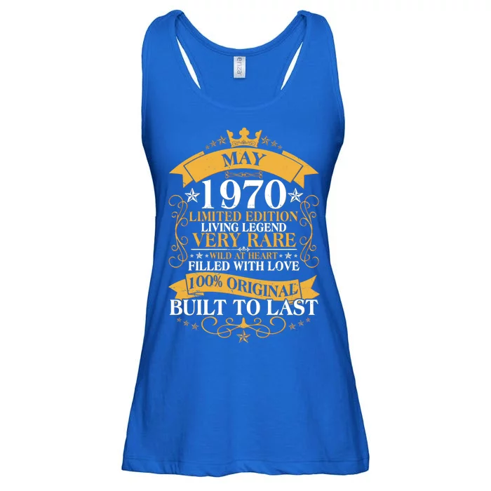 Vintage Limited Edition May 1970 Birthday Ladies Essential Flowy Tank