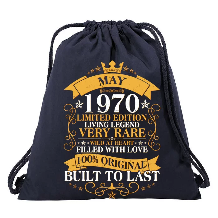 Vintage Limited Edition May 1970 Birthday Drawstring Bag