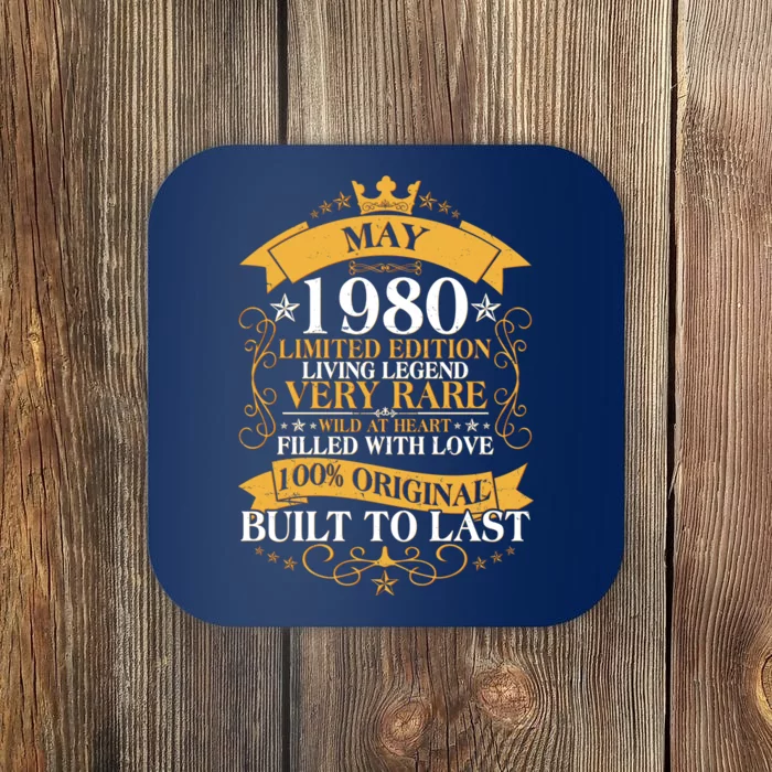 Vintage Limited Edition May 1980 Birthday Coaster