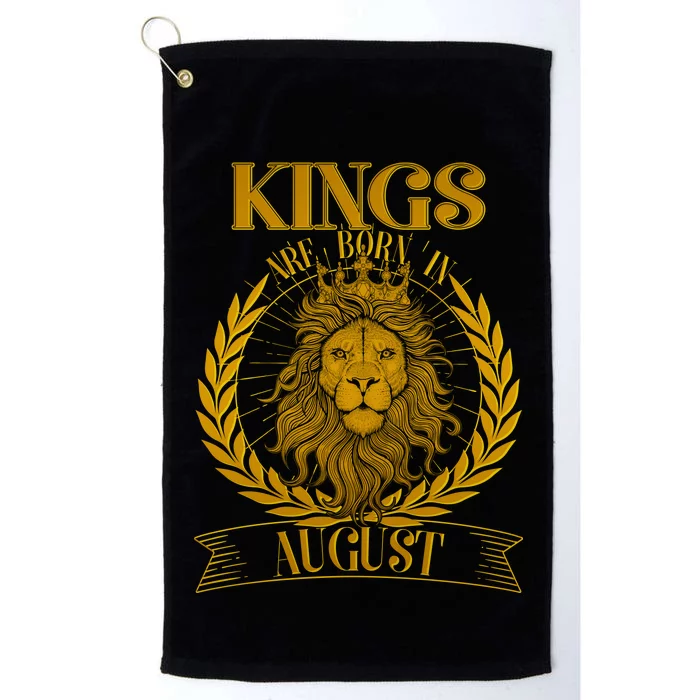 Vintage Lion Kings Are Born In August Platinum Collection Golf Towel