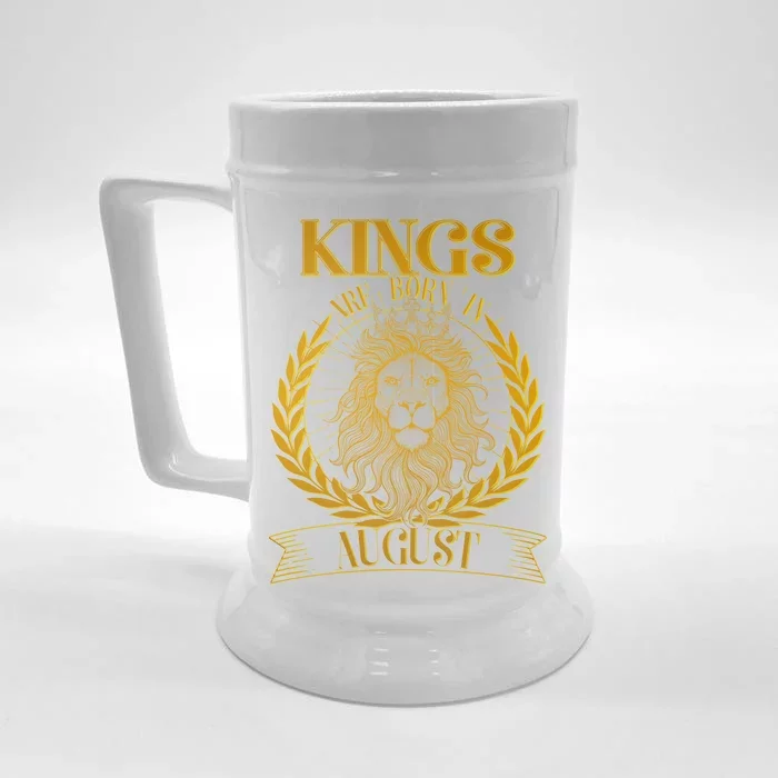 Vintage Lion Kings Are Born In August Front & Back Beer Stein