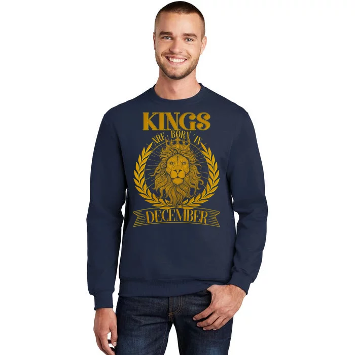 Vintage Lion Kings Are Born In December Tall Sweatshirt