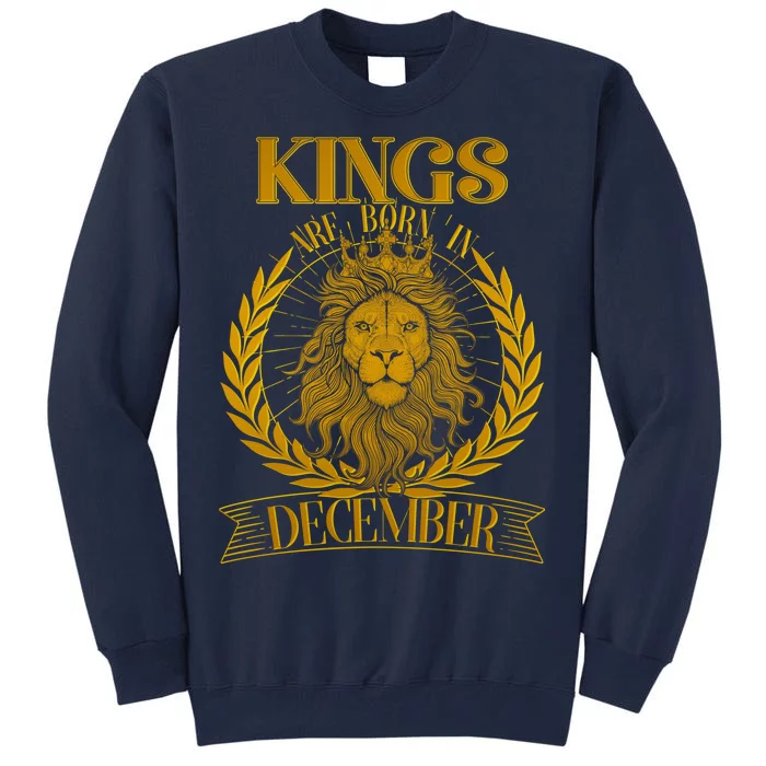 Vintage Lion Kings Are Born In December Tall Sweatshirt