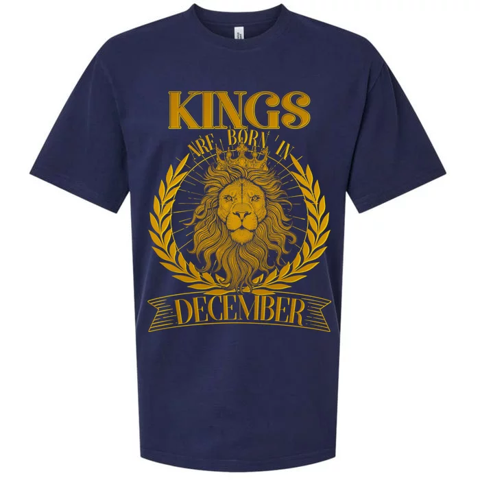 Vintage Lion Kings Are Born In December Sueded Cloud Jersey T-Shirt