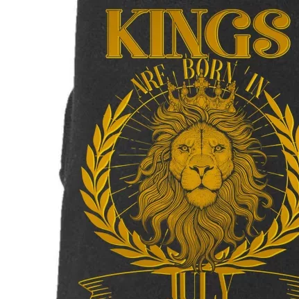 Vintage Lion Kings Are Born In July Doggie 3-End Fleece Hoodie