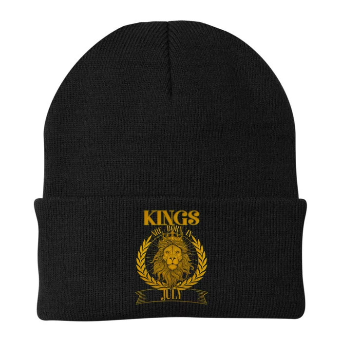 Vintage Lion Kings Are Born In July Knit Cap Winter Beanie