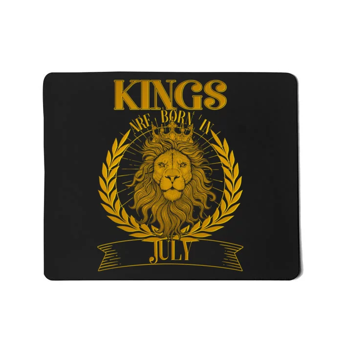 Vintage Lion Kings Are Born In July Mousepad