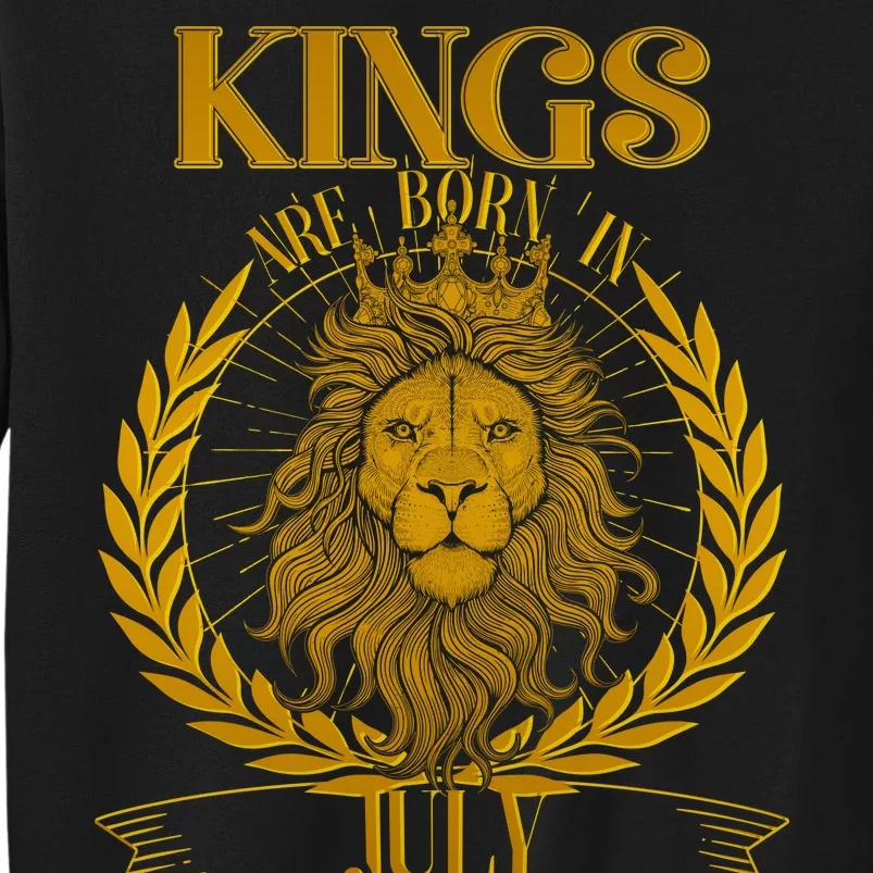 Vintage Lion Kings Are Born In July Tall Sweatshirt