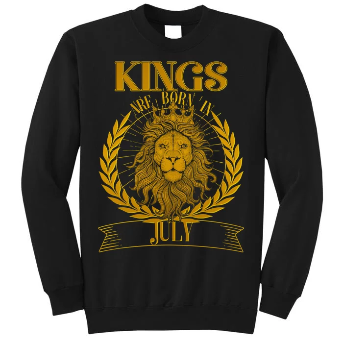 Vintage Lion Kings Are Born In July Tall Sweatshirt