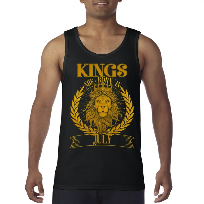 Vintage Lion Kings Are Born In July Tank Top