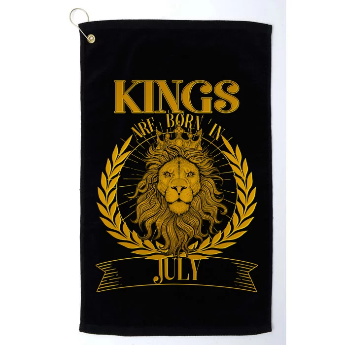 Vintage Lion Kings Are Born In July Platinum Collection Golf Towel